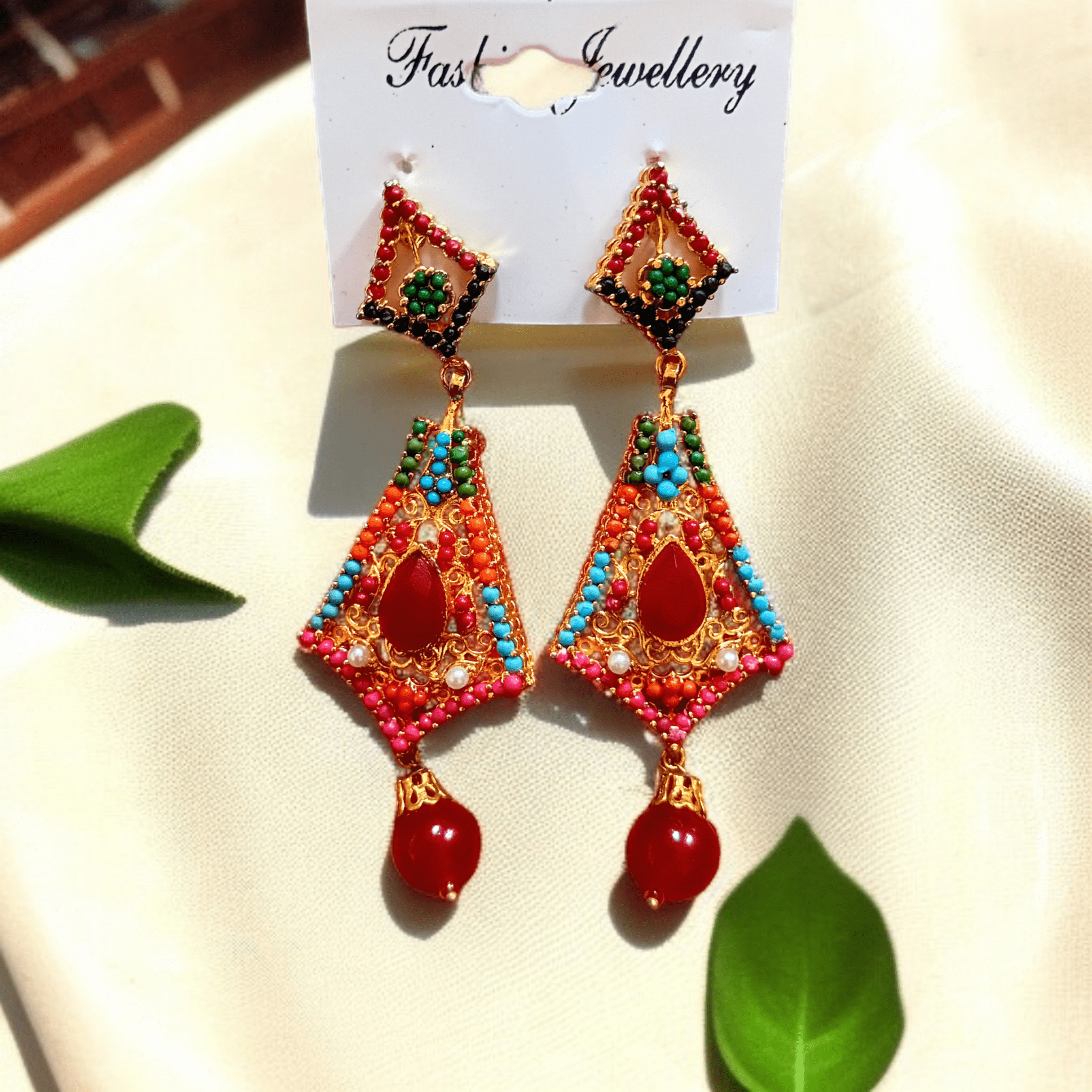 Buy Multi colour jewellery earrings at best price in Pakistan